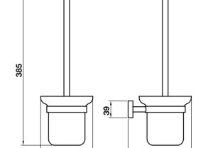 Giá treo cọ vệ sinh InnoRound MS: 580.34.370 - 3