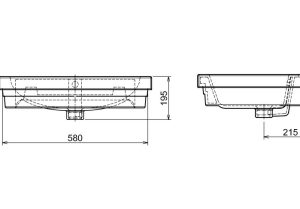 Chậu rửa mặt bán âm Lavabo Hafele 588.64.020 - 3