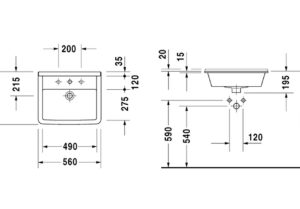 Lavabo âm bàn Duravit Starck 3 588.45.084 - 3