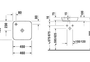 Chậu rửa mặt Lavabo Duravit 588.45.240 - 7 Chậu rửa mặt Lavabo Duravit 588.45.240 - 6