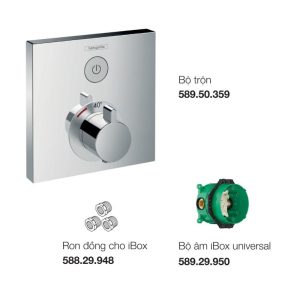 Bộ trộn sen tắm âm ShowerSelect Hansgrohe 589.50.363 - 3