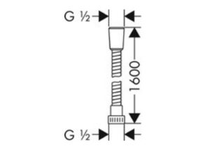 Dây sen Isiflex 1.60m Hafele 589.29.908 - 4 Dây sen Isiflex 1.60m Hafele 589.29.908 - 3