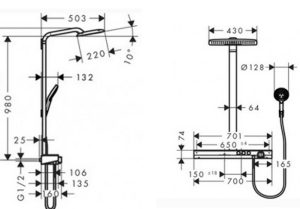 Cây sen tắm đứng Hansgrohe 589.54.300 - 4 Cây sen tắm đứng Hansgrohe 589.54.300 - 3