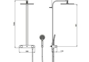 Cây sen tắm đứng điều nhiệt Hafele 589.98.000 - 4 Cây sen tắm đứng điều nhiệt Hafele 589.98.000 - 3