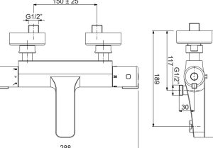 Bộ trộn bồn tắm điều nhiệt Hafele 589.02.940 - 4 Bộ trộn bồn tắm điều nhiệt Hafele 589.02.940 - 3