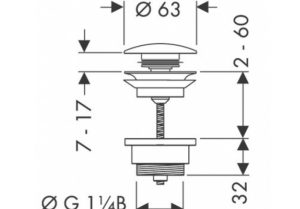 Bộ xả nhấn cho lavabo có xả tràn 589.29.995 - 3