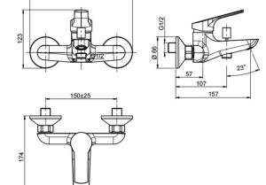 Bộ trộn bồn tắm Hafele Emma MS: 589.02.033 - 4 Bộ trộn bồn tắm Hafele Emma MS: 589.02.033 - 3