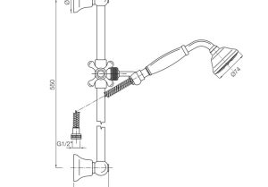 Bộ thanh treo sen Victoria MS: 589.10.340 - 3