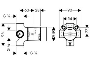 Bộ âm cho van chuyển đổi Hansgrohe 589.29.140 - 4 Bộ âm cho van chuyển đổi Hansgrohe 589.29.140 - 3