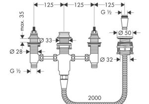 Bộ âm cho bộ trộn bồn tắm 4 lỗ MS: 589.29.168 - 4 Bộ âm cho bộ trộn bồn tắm 4 lỗ MS: 589.29.168 - 3