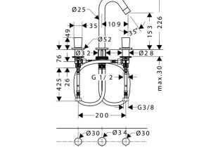 Vòi trộn lavabo Hansgrohe 3 lỗ Logis 589.52.413 - 3