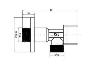 Van khóa nước Hafele 589.25.911 - 3