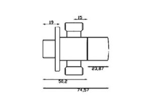 Van khóa nước dạng vuông Hafele 589.25.923 - 4 Van khóa nước dạng vuông Hafele 589.25.923 - 3