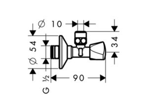 Van đóng mở nước Hansgrohe 589.29.999 - 3