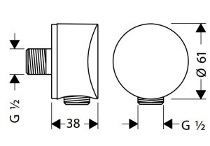 Phụ kiện cấp nước cho sen tay Hafele 589.30.814 - 3