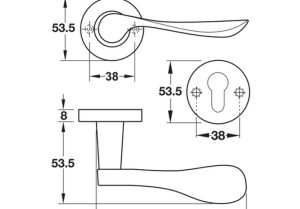Tay nắm gạt Hafele 903.92.686 - 5 Tay nắm gạt Hafele 903.92.686 - 4