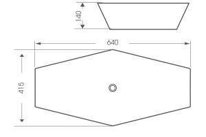 Chậu rửa mặt lavabo dương vành Bello BB-400501 - 4