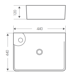 Chậu rửa mặt lavabo BELLO BB-500175 - 3