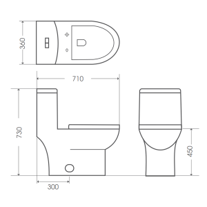 Bồn cầu két liền Bello BT-400822 - 6