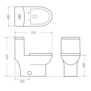 Bồn cầu một khối BELLO BT-800537 - 7