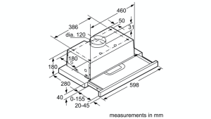 MÁY HÚT MÙI ÂM TỦ BOSCH DFS067K51 SERIE 8 NGANG 60CM - 9 MÁY HÚT MÙI ÂM TỦ BOSCH DFS067K51 SERIE 8 NGANG 60CM - 8