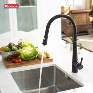 VÒI RỬA CHÉN BÁT RÚT DÂY KONOX KN1901B BLACK - 10 VÒI RỬA CHÉN BÁT RÚT DÂY KONOX KN1901B BLACK - 9