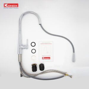 VÒI RỬA CHÉN BÁT RÚT DÂY KONOX KN1901C CHROME - 7