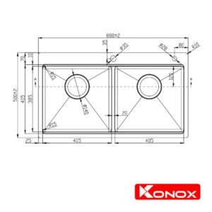 CHẬU RỬA CHÉN BÁT KONOX WORKSTATION TOPMOUNT SINK KN8850TD - 5