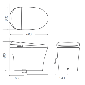 Bồn cầu thông minh Bello BT-20034E - 5
