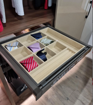 Khay đựng trang sức Hafele 600mm màu nâu 807.95.101 - 11 Khay đựng trang sức Hafele 600mm màu nâu 807.95.101 - 10