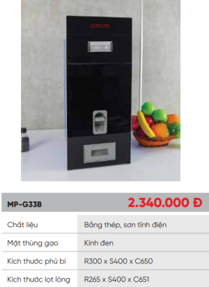 Thùng gạo Maadela MP-G33B - 5 Thùng gạo Maadela MP-G33B - 4