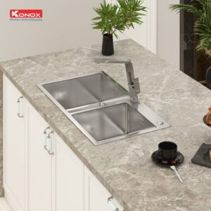 CHẬU RỬA CHÉN BÁT KONOX OVERMOUNT SINK KN8245DO - 9