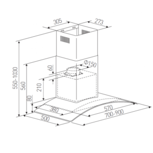 Máy hút mùi Maadela MH-A38C2 - 10