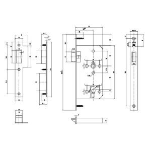 Thân khóa lưỡi gà Hafele 911.25.101 - 4 Thân khóa lưỡi gà Hafele 911.25.101 - 3