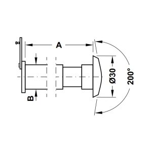 Mắt thần màu đen Hafele 959.00.150 - 3
