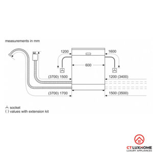 MÁY RỬA BÁT BOSCH ĐỘC LẬP SMS63L02EA SERIE 6 12 BỘ - 15