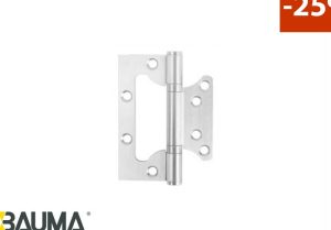 Bản lề âm dương BAUMA Inox mờ (201) 102x75x2.5mm 926.20.354