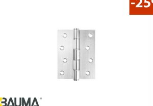 Bản lề lá BAUMA Inox mờ (304) 102x76x2mm 926.20.343
