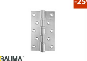Bản lề lá BAUMA Inox mờ (304) 127x89x2.5mm 926.20.348