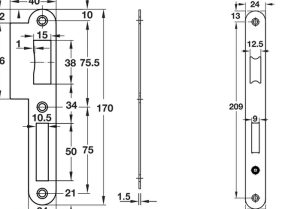 Thân khóa lưỡi gà chốt chết Hafele Đồng rêu 911.02.168 - 8 Thân khóa lưỡi gà chốt chết Hafele Đồng rêu 911.02.168 - 7