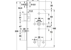 Thân khóa Hafele cho cửa phòng Inox mờ 911.02.153 - 6 Thân khóa Hafele cho cửa phòng Inox mờ 911.02.153 - 5