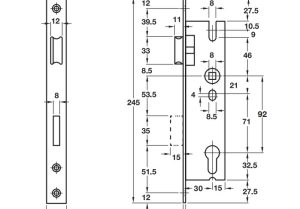 Thân khóa cho cửa đố nhỏ E30/92D 911.75.021 - 4 Thân khóa cho cửa đố nhỏ E30/92D 911.75.021 - 3