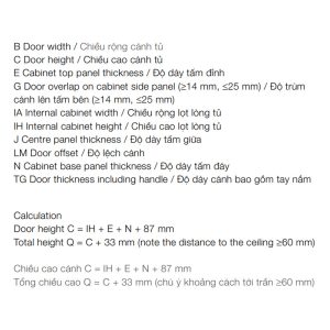 Cửa trượt bằng mặt 2 cánh cho tủ rộng 2931-3400 mm Hafele 406.11.123 - 5 Cửa trượt bằng mặt 2 cánh cho tủ rộng 2931-3400 mm Hafele 406.11.123 - 4