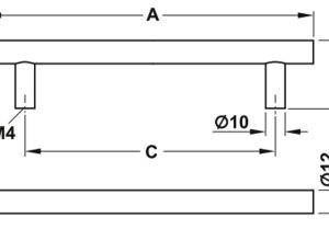 Tay nắm tủ Hafele, mờ 296x35mm 101.20.003 - 3