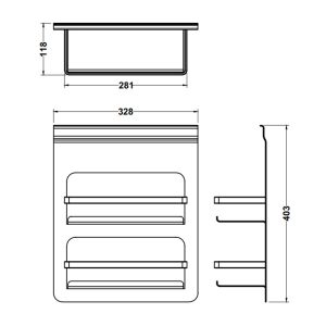 Kệ đa năng có khung Hafele 523.00.360 - 3