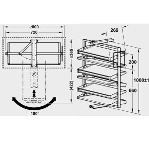 Kệ để giày màu xám cao 1000mm Hafele 806.22.500 - 4 Kệ để giày màu xám cao 1000mm Hafele 806.22.500 - 3