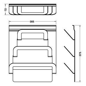 Kệ treo nắp đậy Hafele 523.00.350 - 3