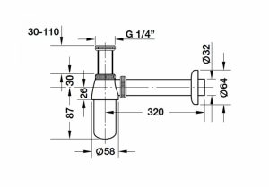 Ống xả thải Zinc màu chrome 495.61.239 - 3