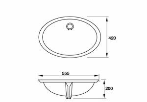 Lavabo Vành nổi SEINE 600 Häfele 588.84.023 - 4 Lavabo Vành nổi SEINE 600 Häfele 588.84.023 - 3
