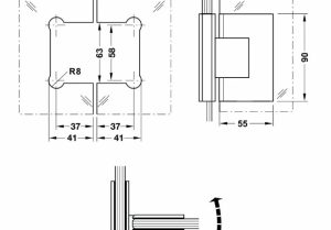 Bản lề kính – kính Häfele 90 độ 981.00.532 - 3